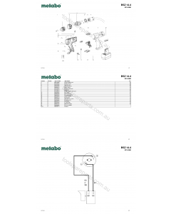Metabo BSZ 14.4 02154380 Spare Parts