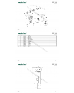 Metabo BSZ 14.4 02154420 Spare Parts