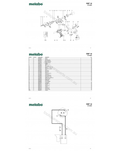 Metabo SSP 12 02160000 Spare Parts