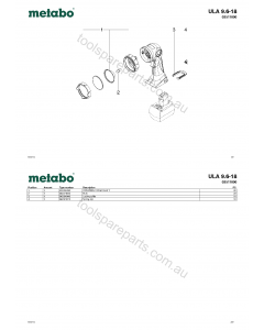 Metabo ULA 9.6-18 02511000 Spare Parts