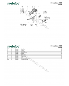 Metabo PowerMaxx ASE 02264000 Spare Parts