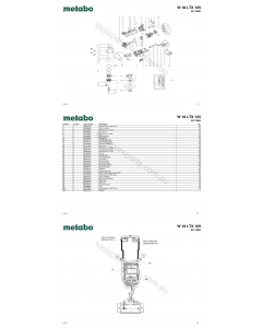 Metabo W 18 LTX 125 02174000 Spare Parts