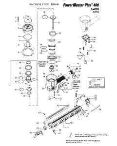 Paslode F400-S Pre 2005 Model B20440 Spare Parts