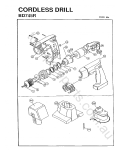 Ryobi BD745R Spare Parts