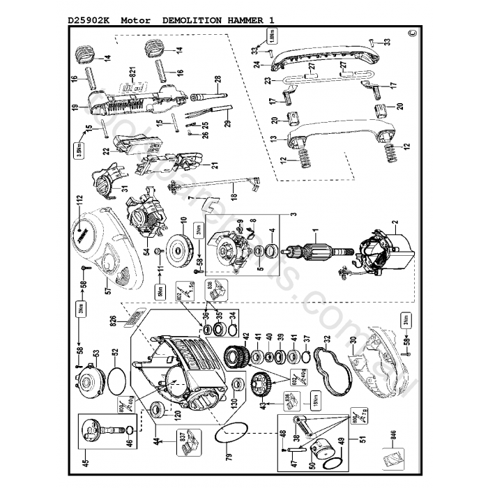 D25902K Type 1 Spare Parts