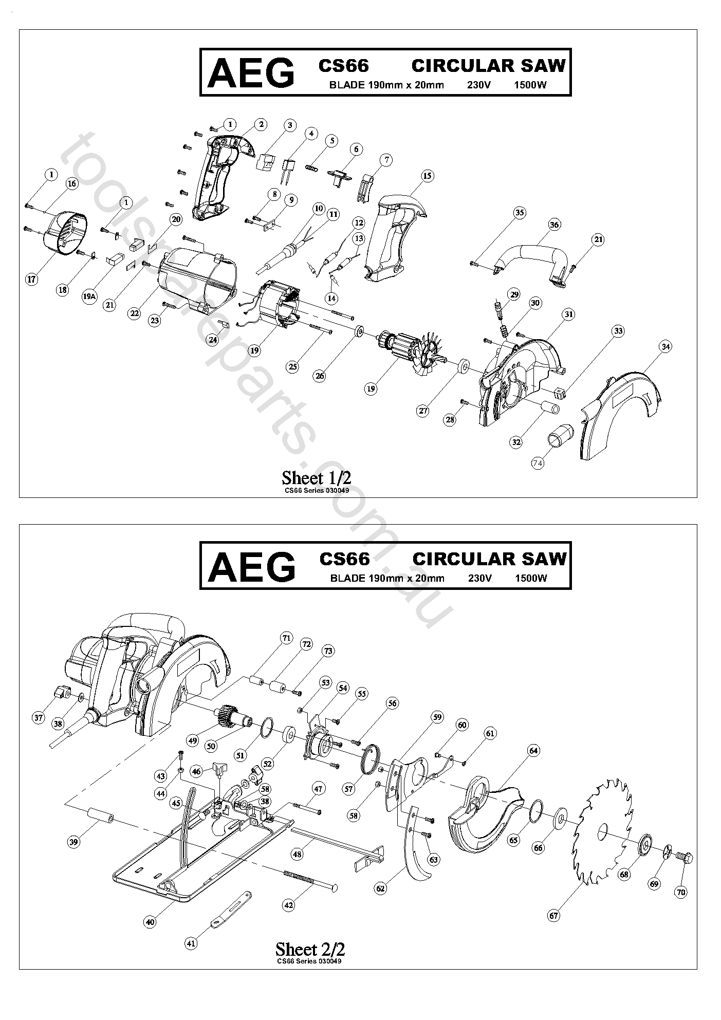 AEG CS66  Diagram 1