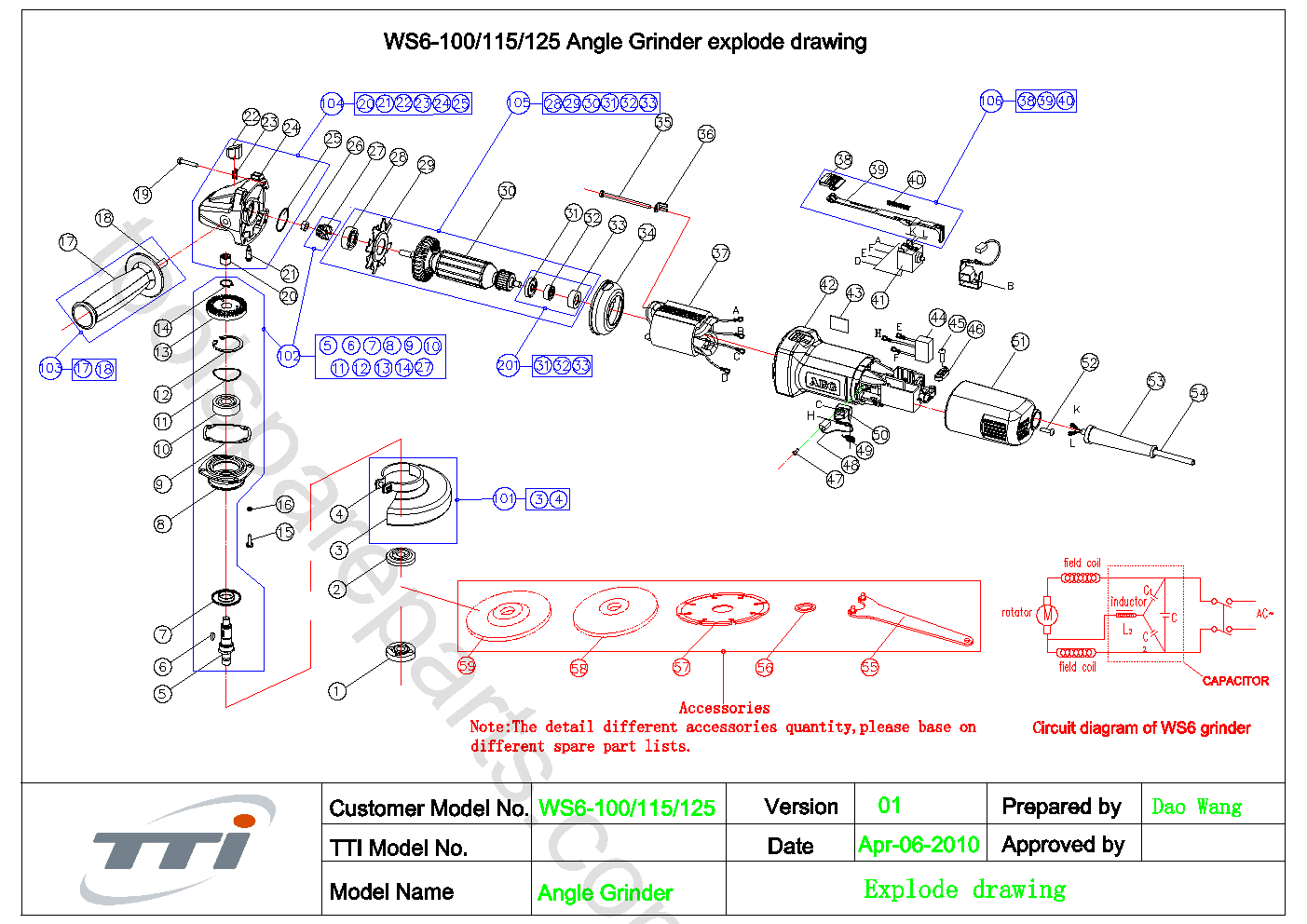 AEG WS6-125  Diagram 3