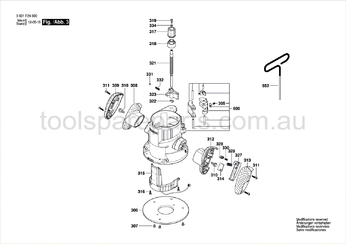 Bosch GOF 1600 CE 3601F24040  Diagram 3