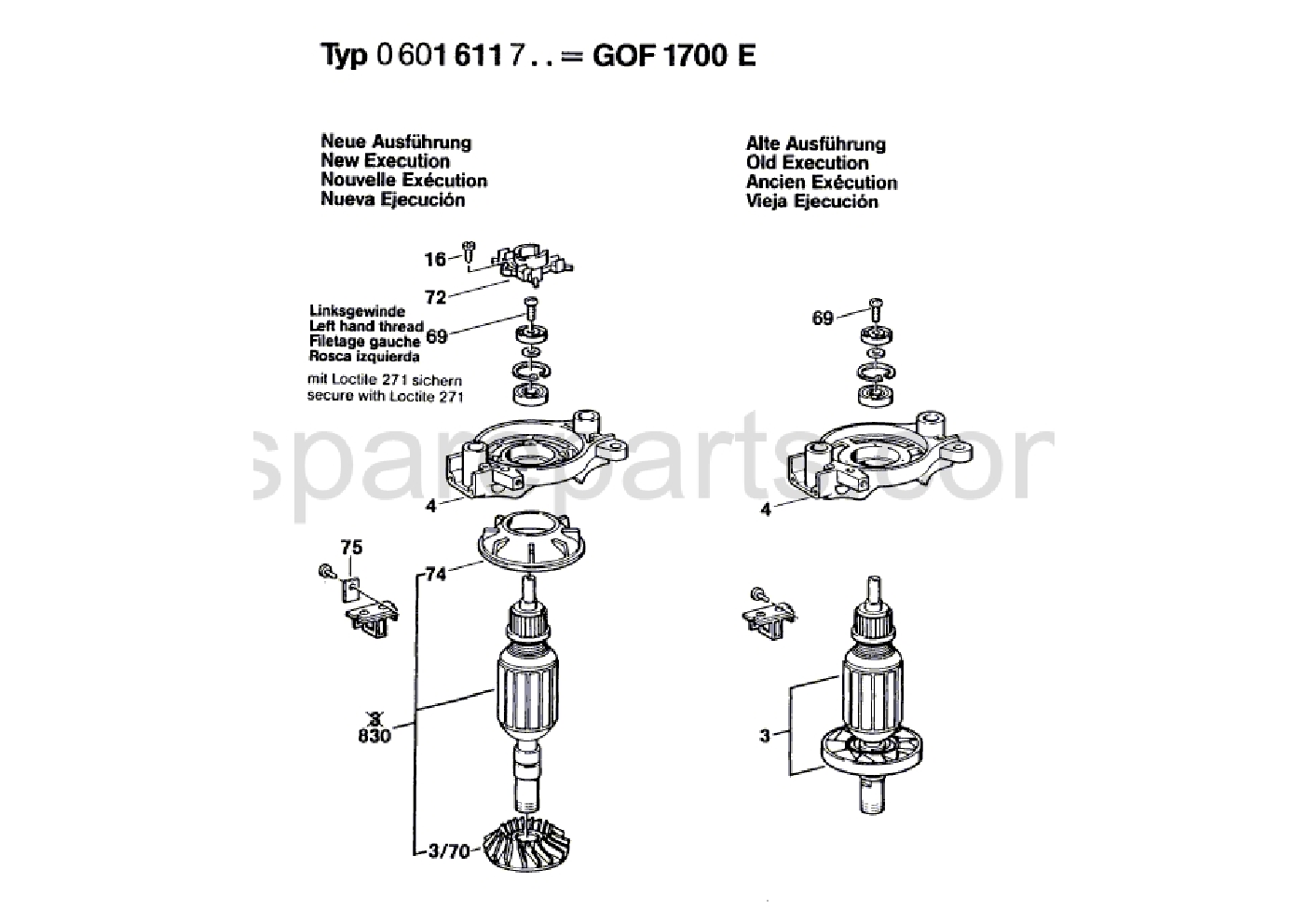 Bosch GOF 1700 E 0601611737  Diagram 3