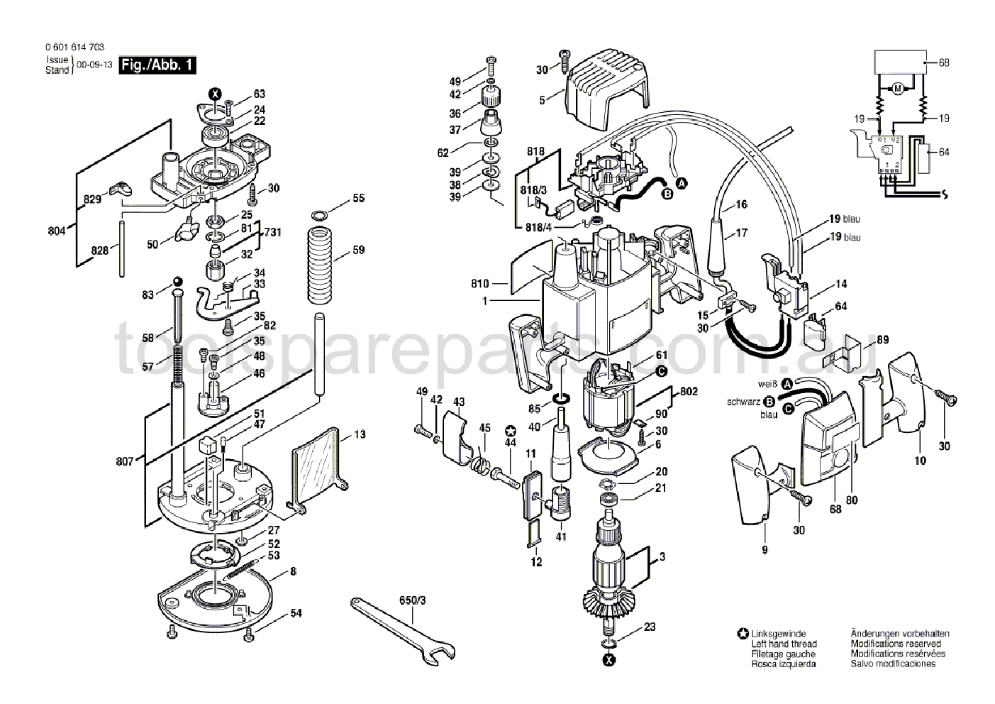 Bosch GOF 900 ACE 0601614737  Diagram 1