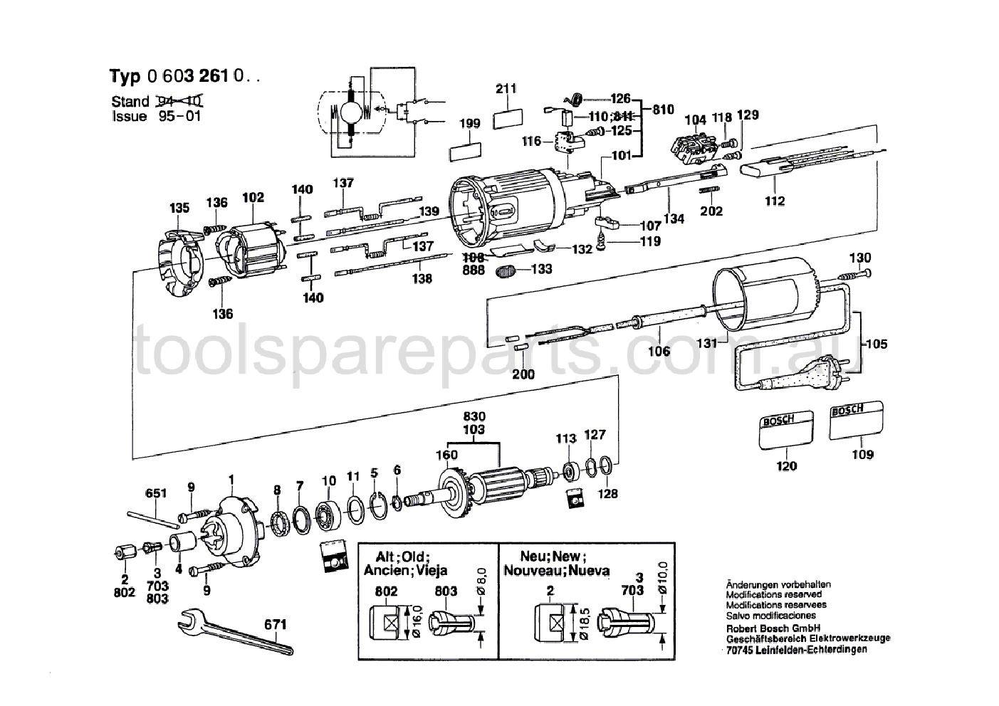 Bosch PAM 500 0603261037  Diagram 1
