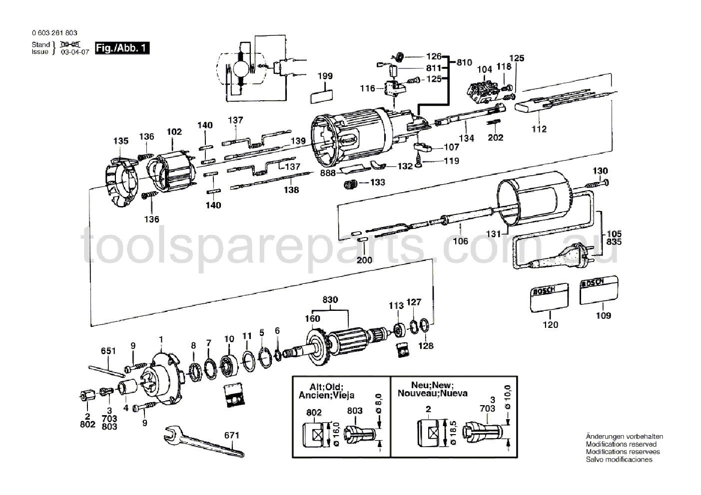 Bosch POF 500 A 0603261837  Diagram 1