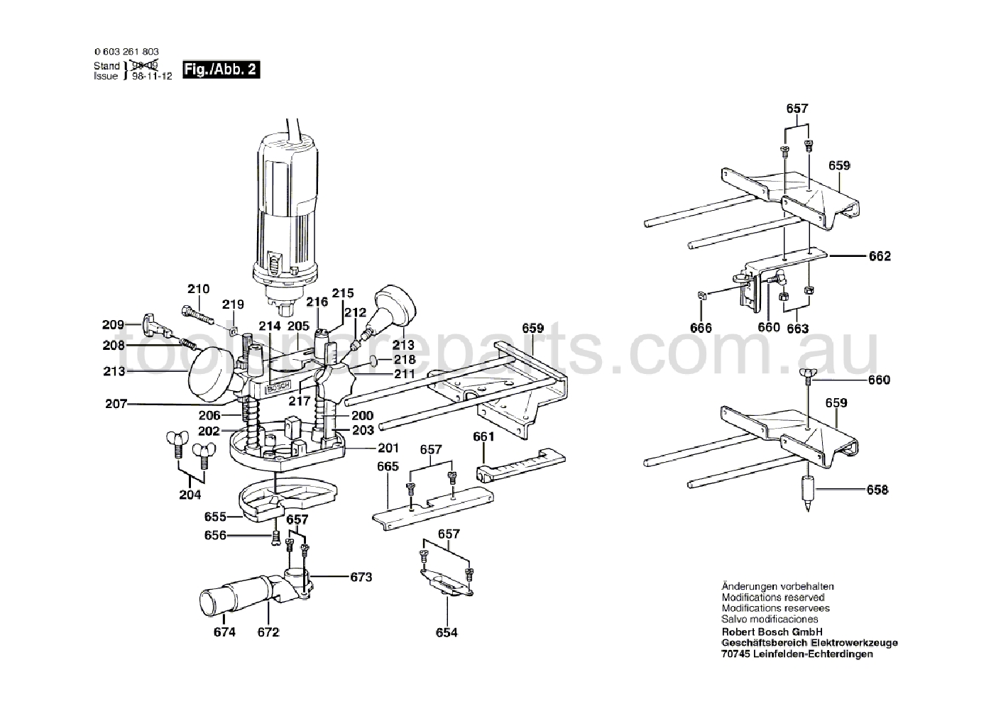 Bosch POF 500 A 0603261837  Diagram 2