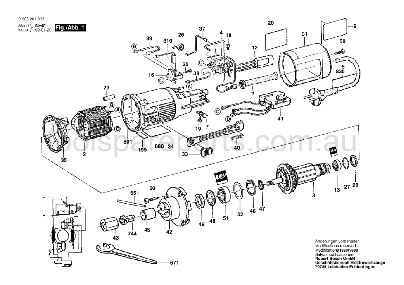 Bosch POF 600 ACE 0603261637  Diagram 1