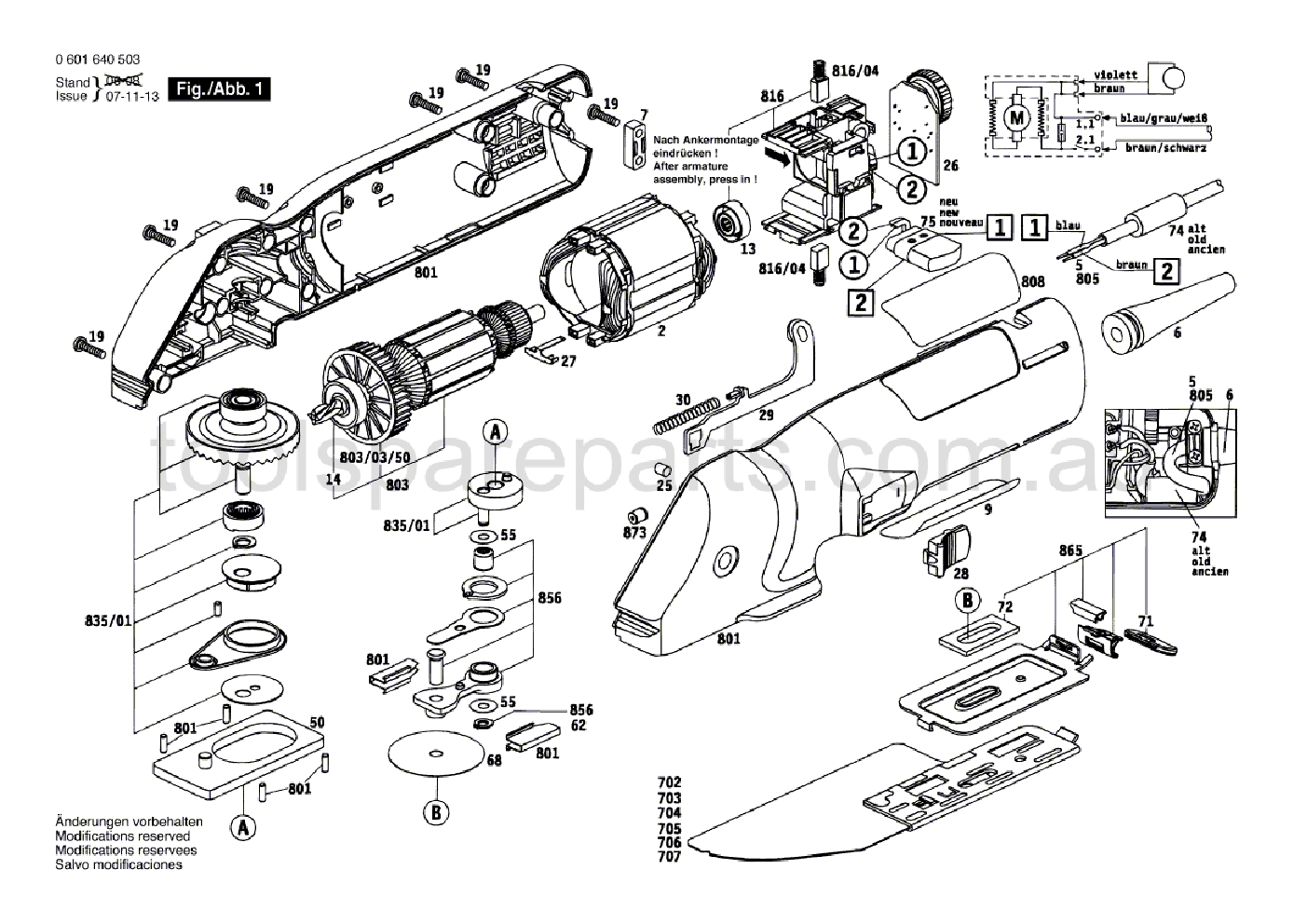 Bosch GFS 350 E SET 0601640737  Diagram 1