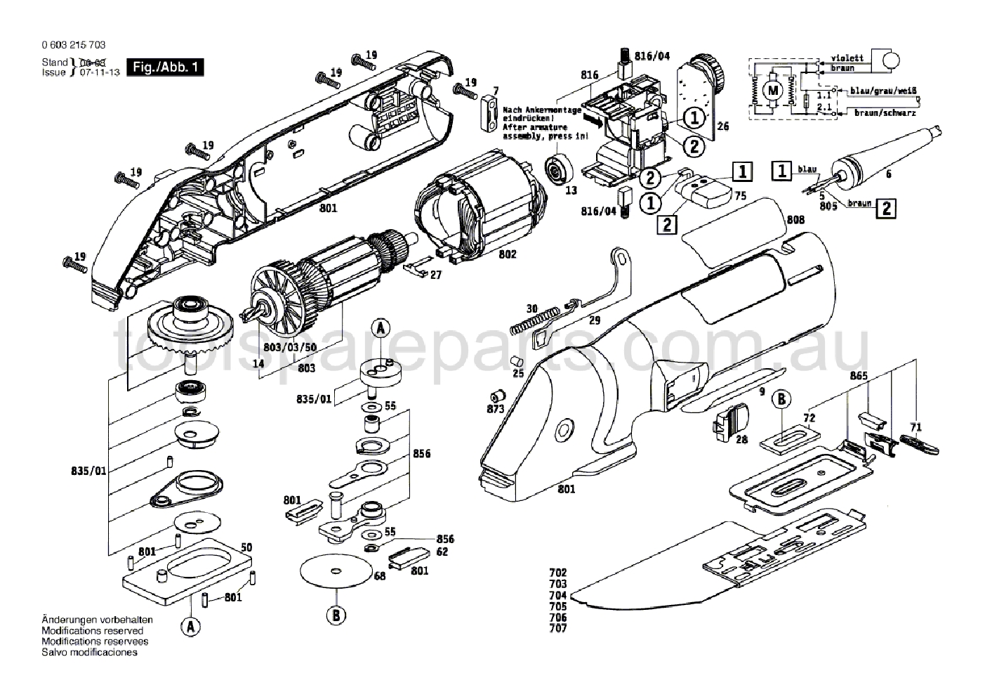 Bosch PFE 280 E 0603215737  Diagram 1
