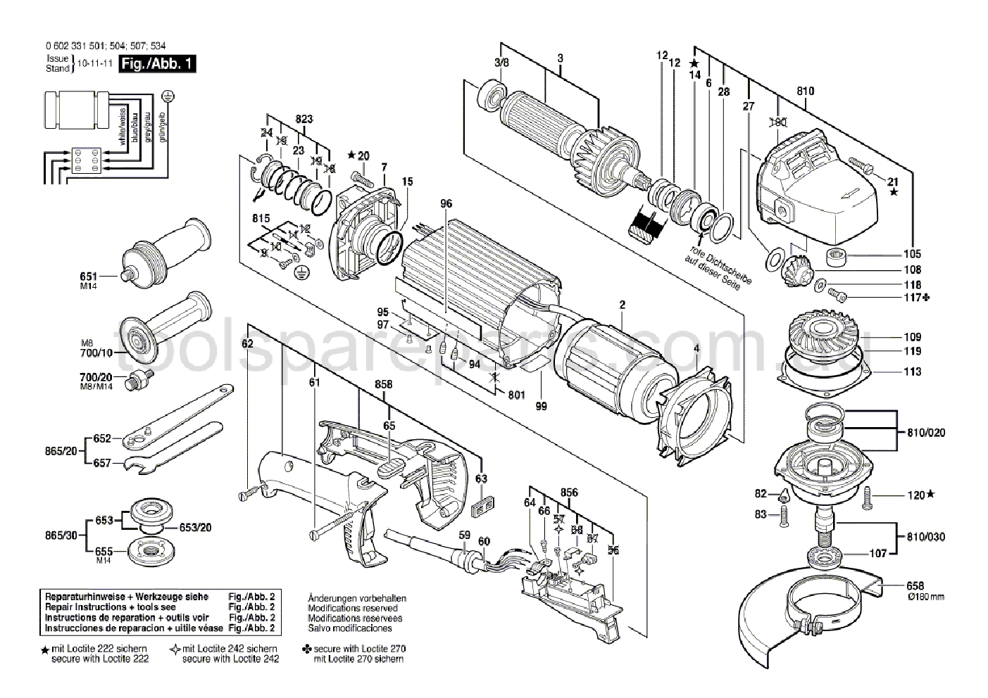Bosch HWS 88/180 0602331501  Diagram 1