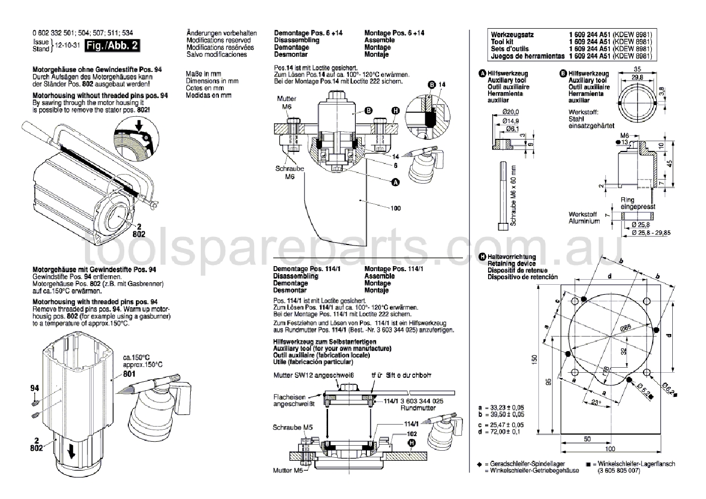 Bosch HWS 88/230 0602332507  Diagram 2