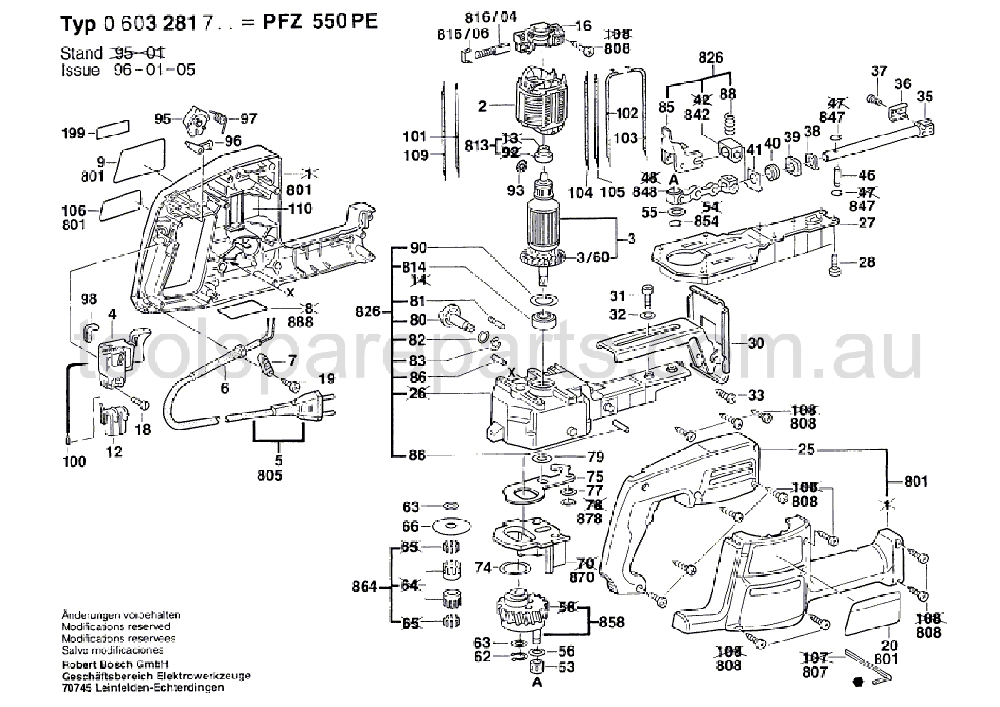 Bosch PFZ 550 PE 0603281737  Diagram 1