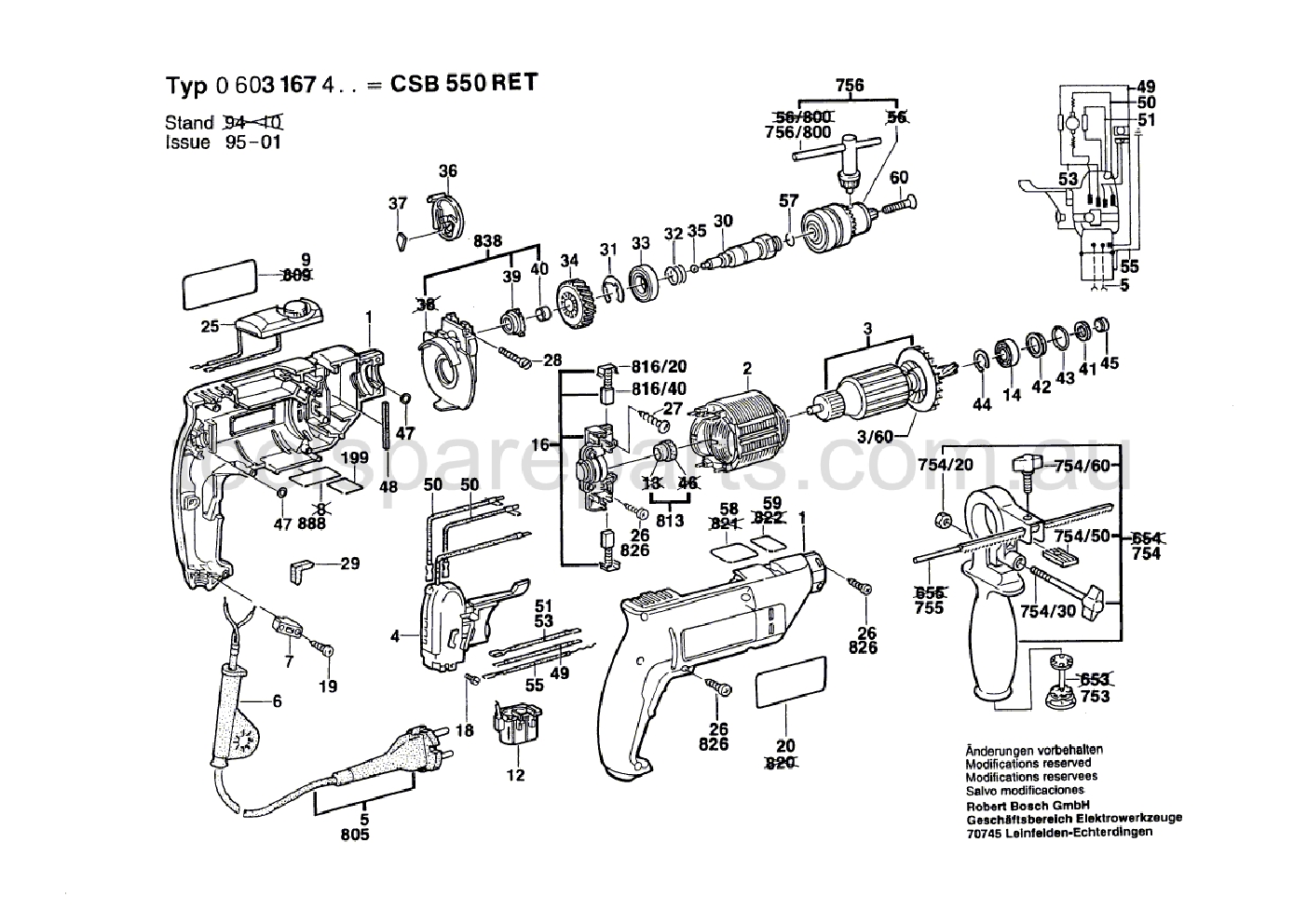 Bosch CSB 550 RET 0603167437  Diagram 1