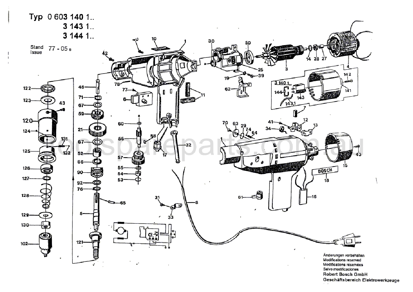 Bosch E 21 SB 0603143137  Diagram 1