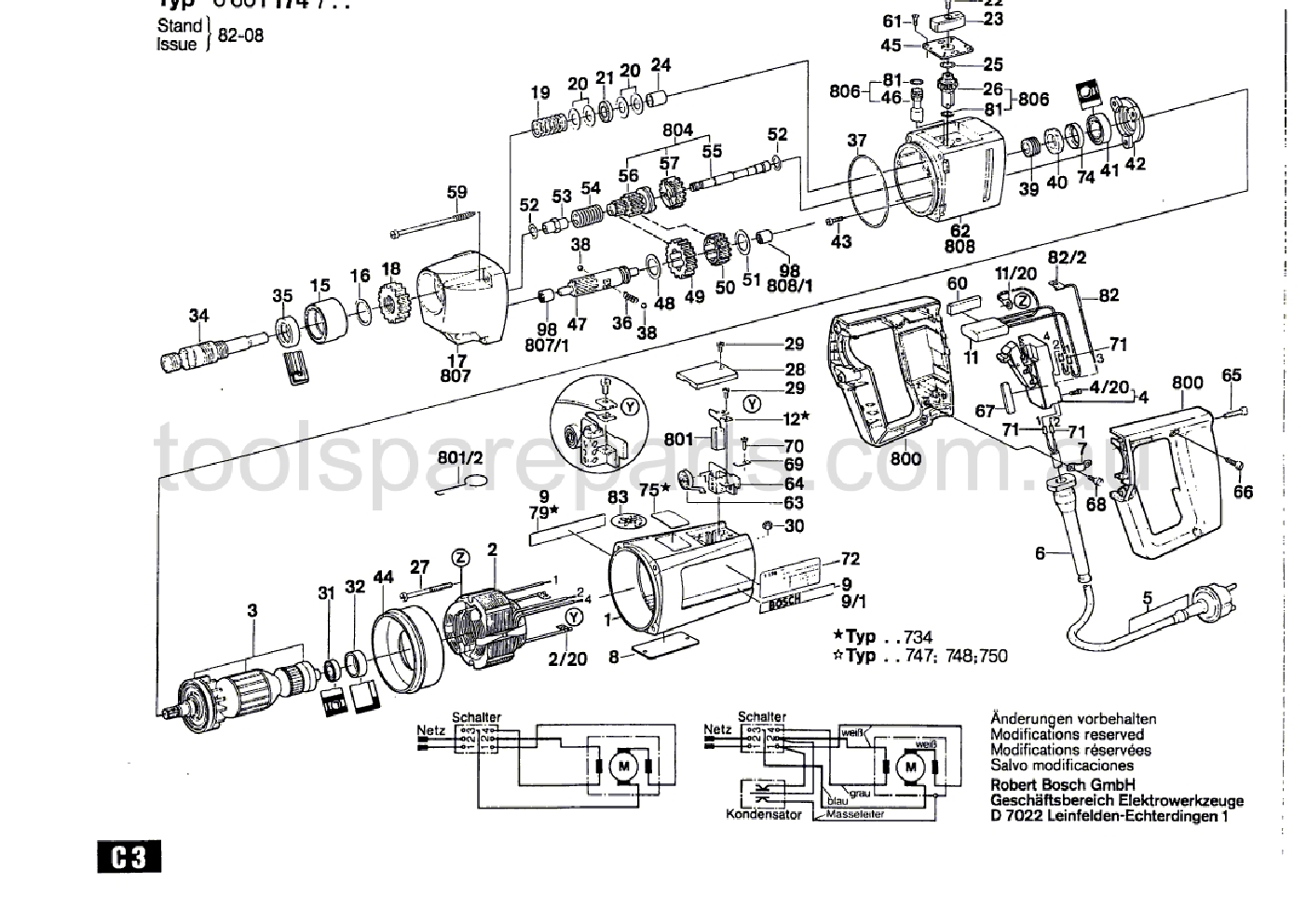 Bosch ELECTRONIC 0601174737  Diagram 1