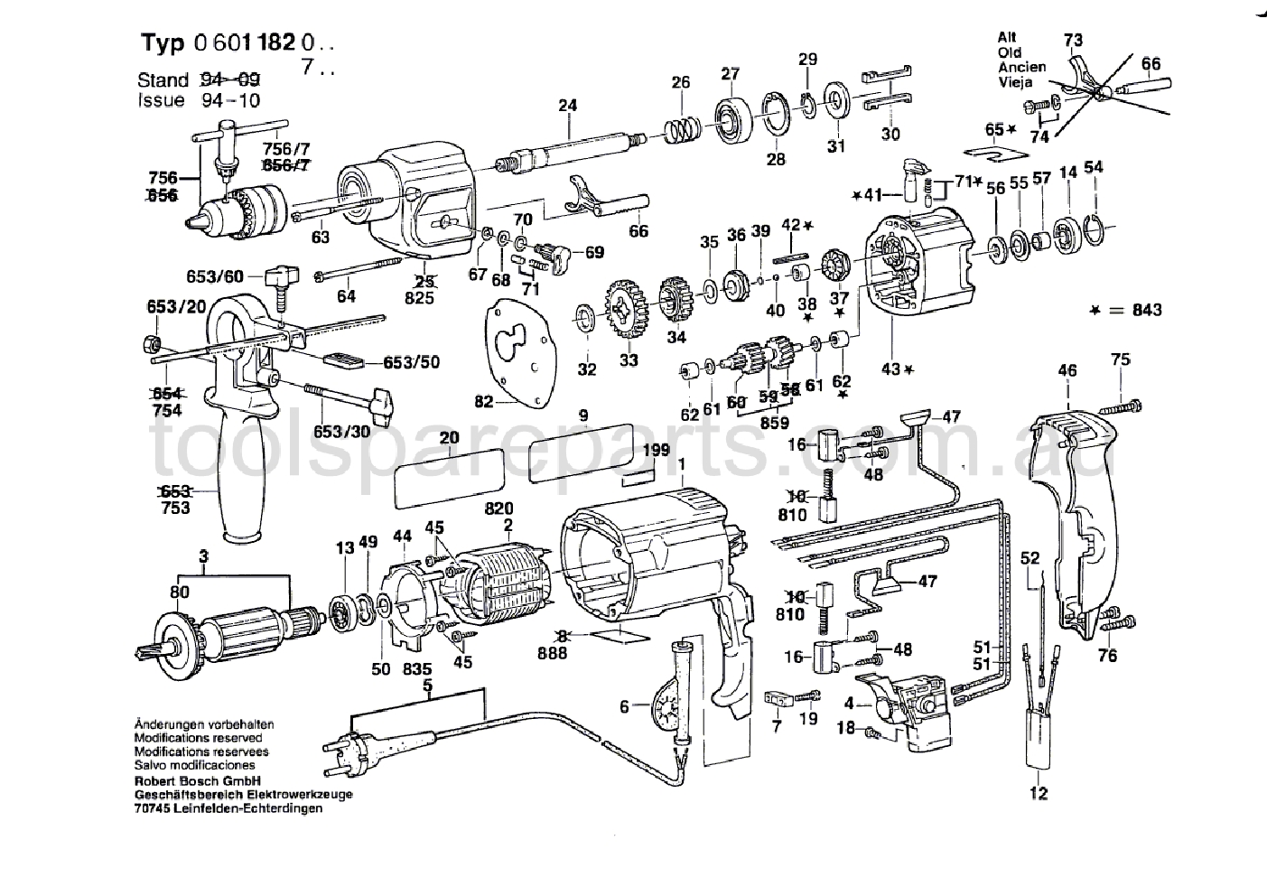 Bosch GSB 16-2 0601182737  Diagram 1