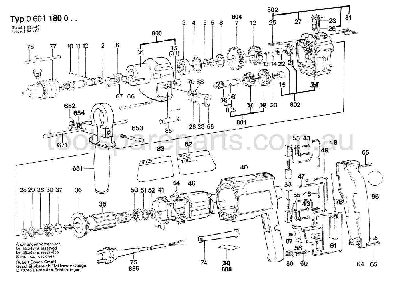 Bosch GSB 18-2 0601180037  Diagram 1