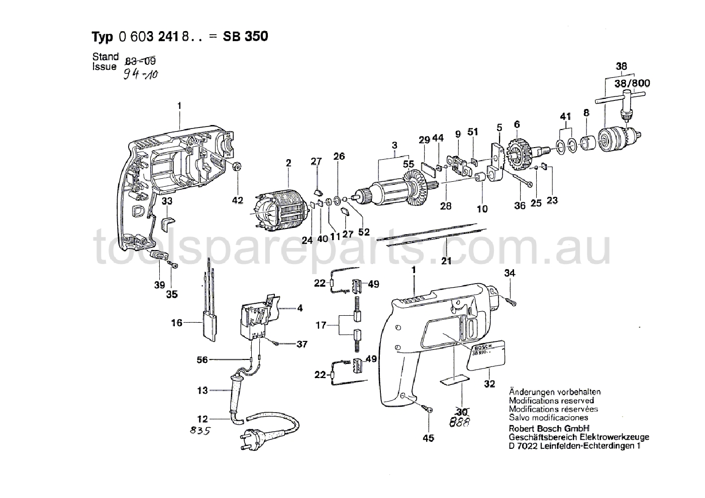 Bosch SB 350 0603241837  Diagram 1