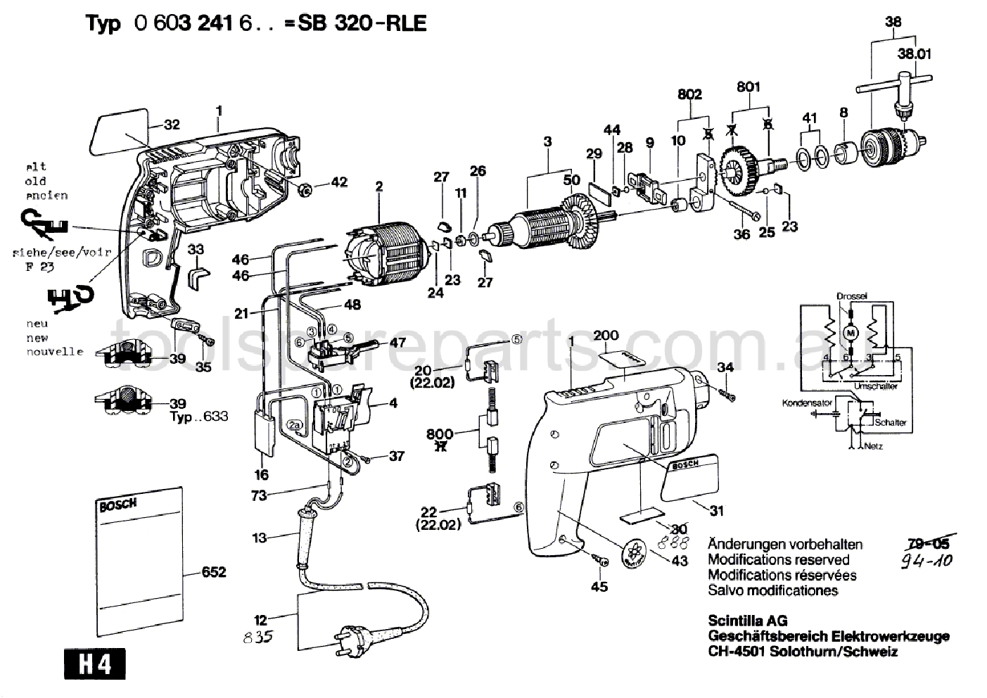 Bosch SB 400 RLE 0603241637  Diagram 1