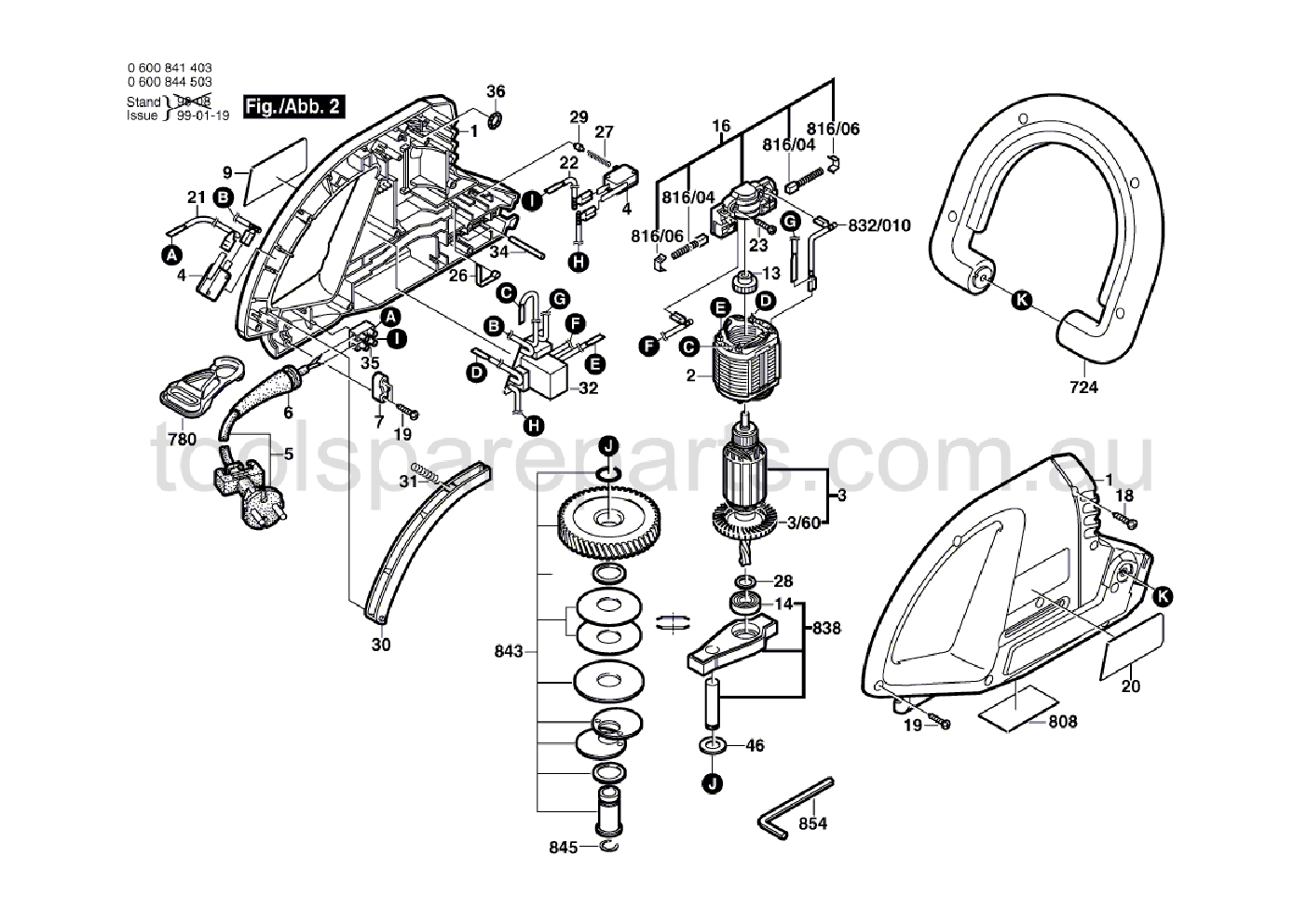 Bosch AHS 55-22 0600844537  Diagram 1