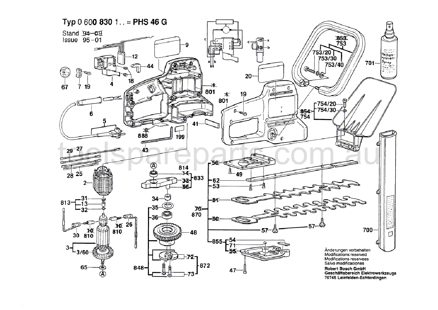 Bosch PHS 46 G 0600830137  Diagram 1