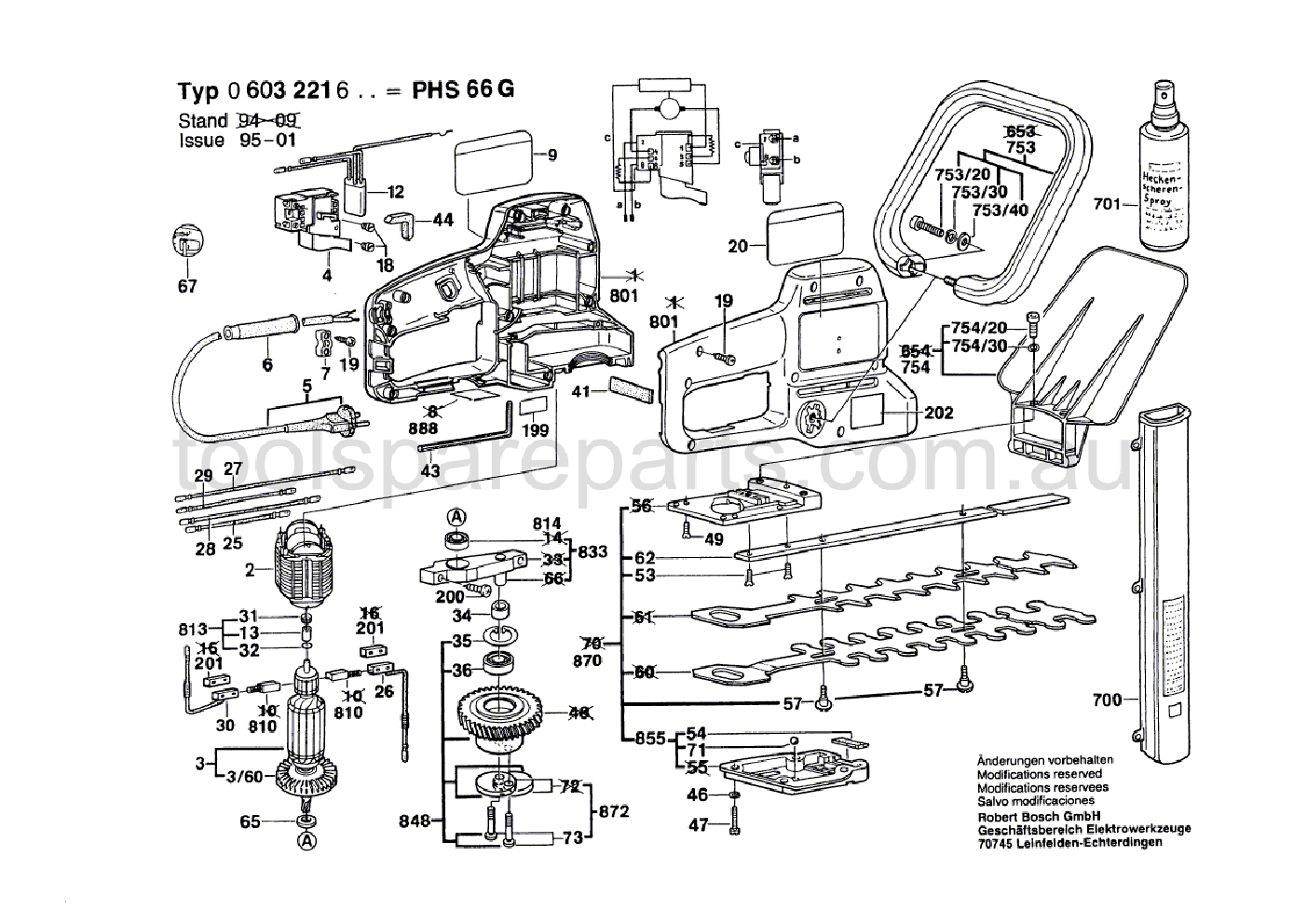 Bosch PHS 66 G 0603221637  Diagram 1