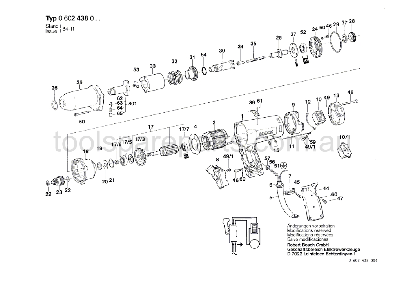 Bosch ---- 0602438011  Diagram 1