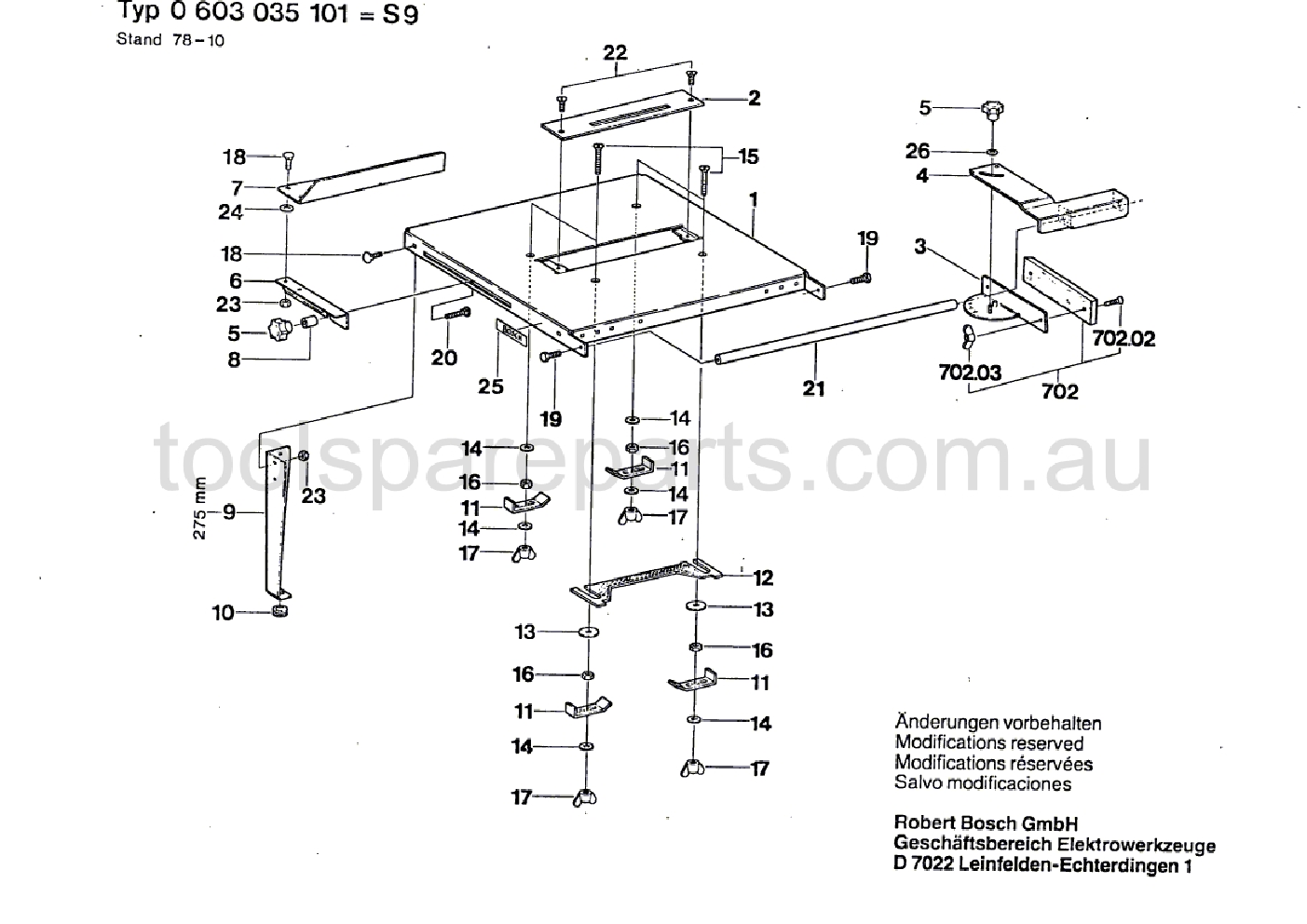 Bosch S 9 0603035101  Diagram 1