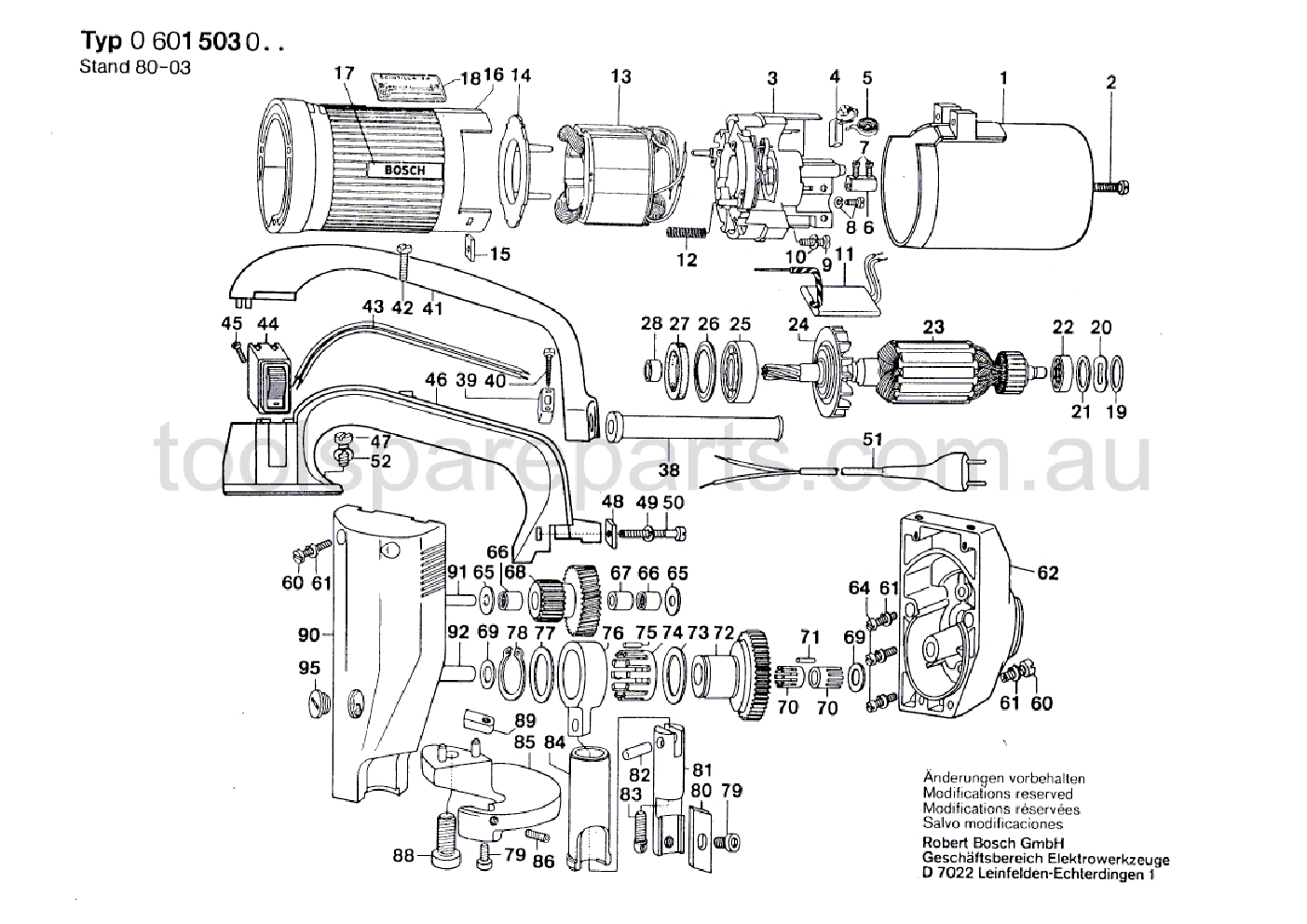 Bosch ---- 0601503037  Diagram 1