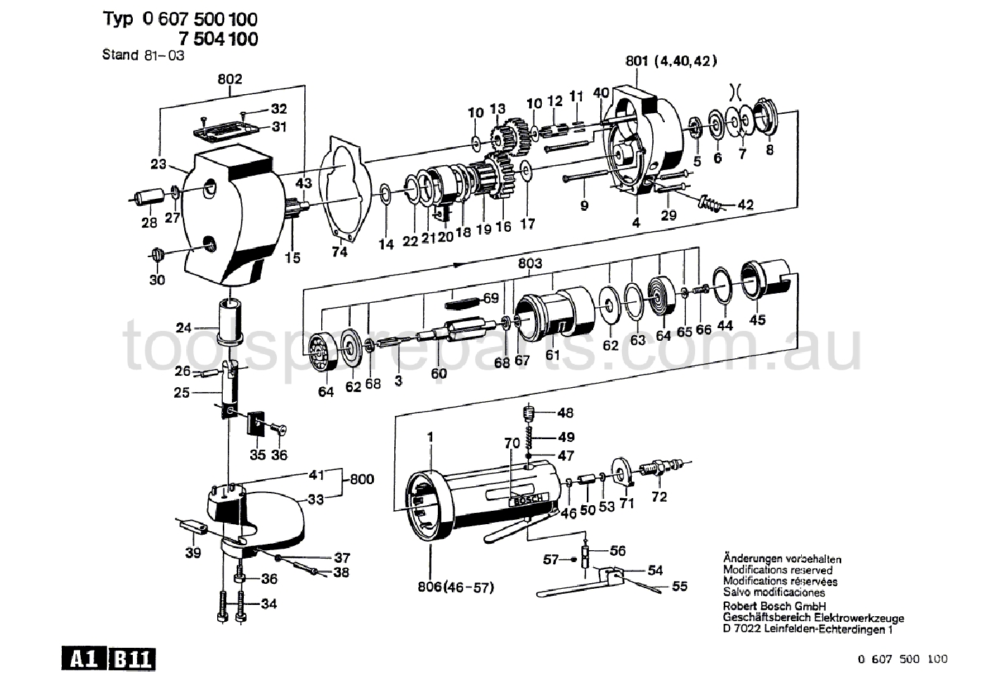 Bosch ---- 0607500100  Diagram 1