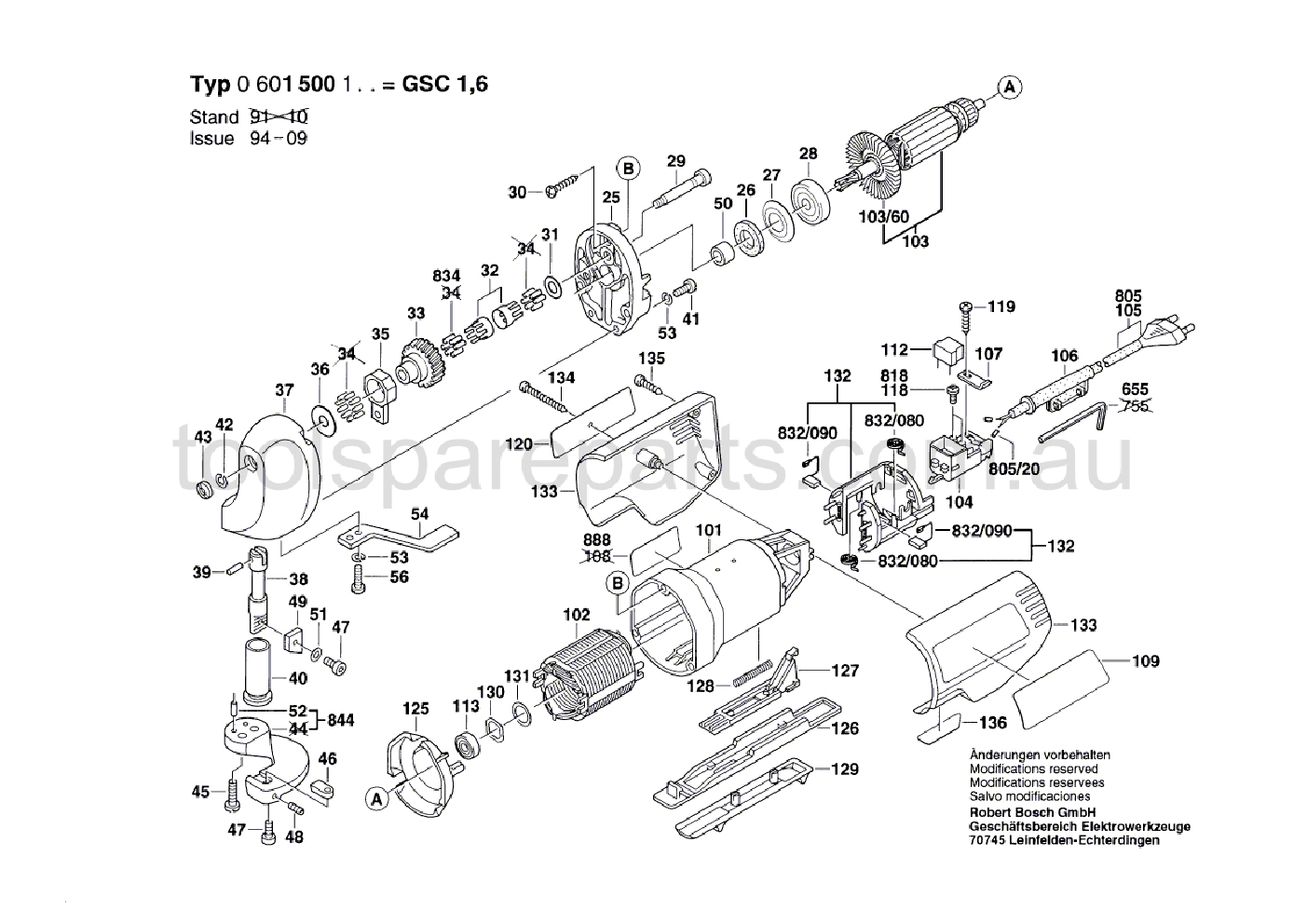 Bosch GSC 1.6 0601500137  Diagram 1