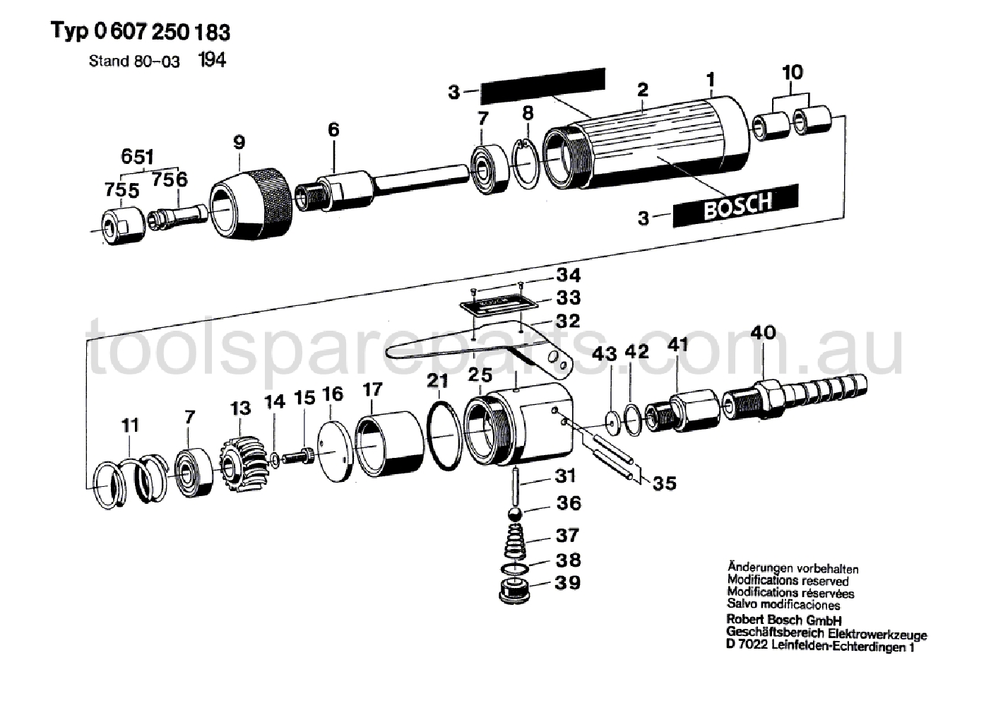 Bosch 50 WATT-SERIE 0607250194  Diagram 1
