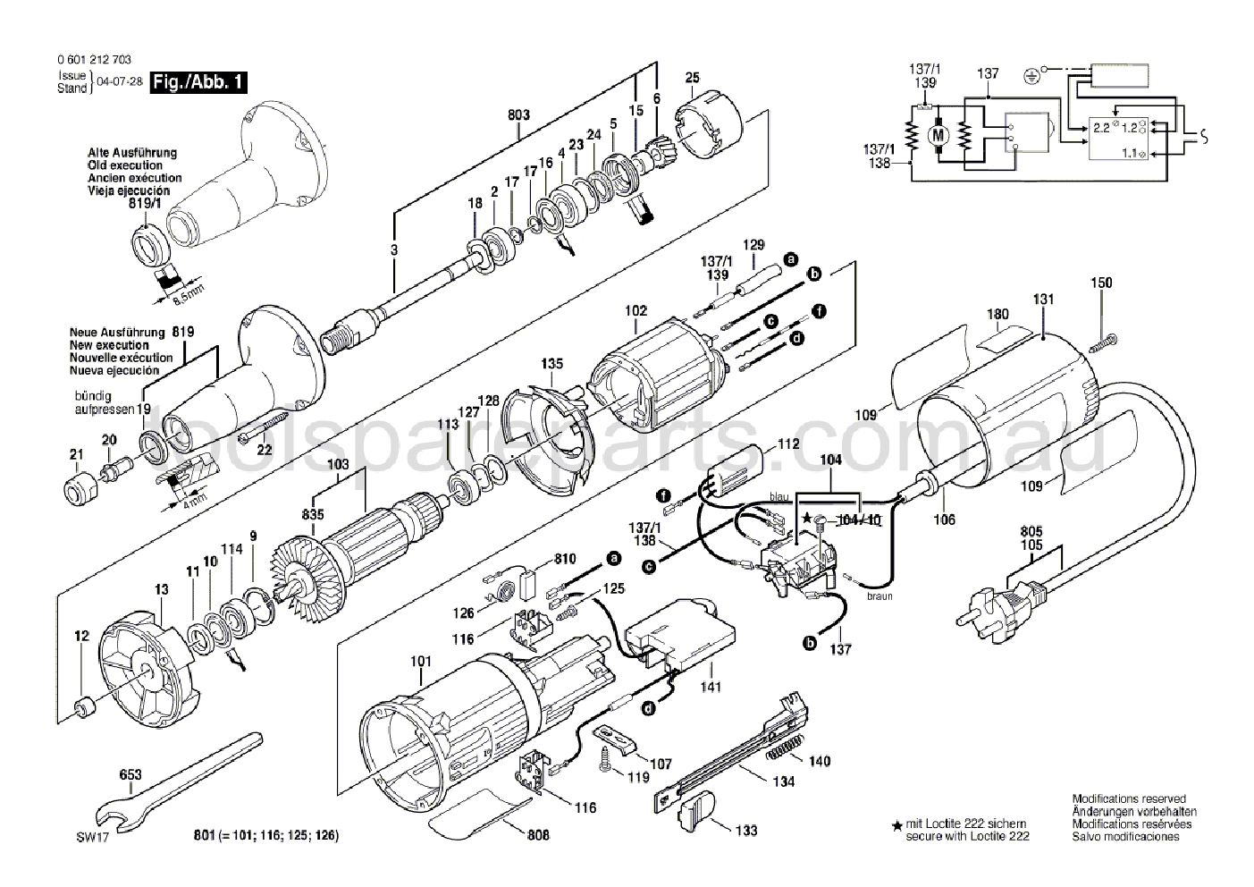 Bosch GGS 7 C 0601212737  Diagram 1