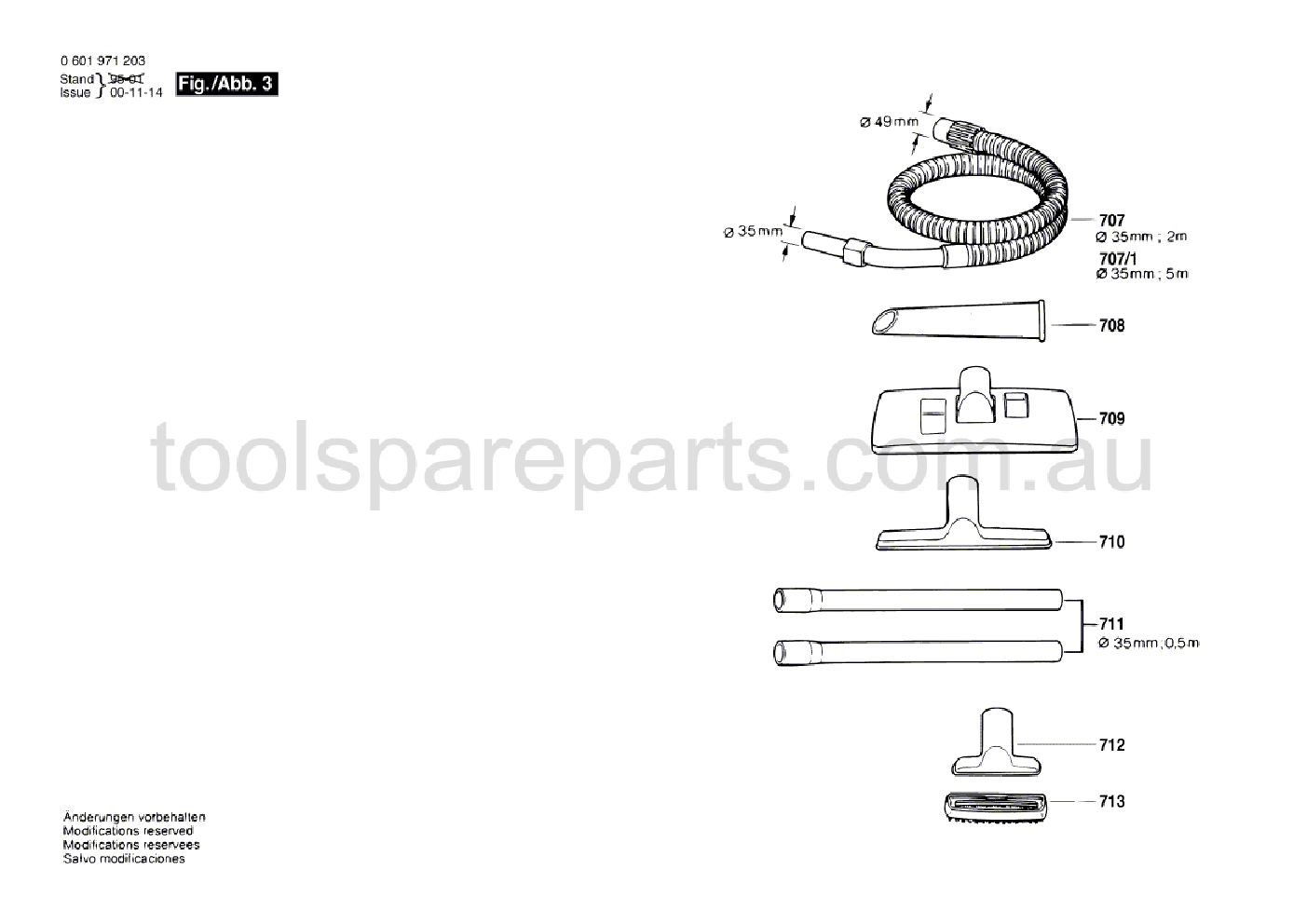 Bosch GAS 1000 RF 0601971237  Diagram 3
