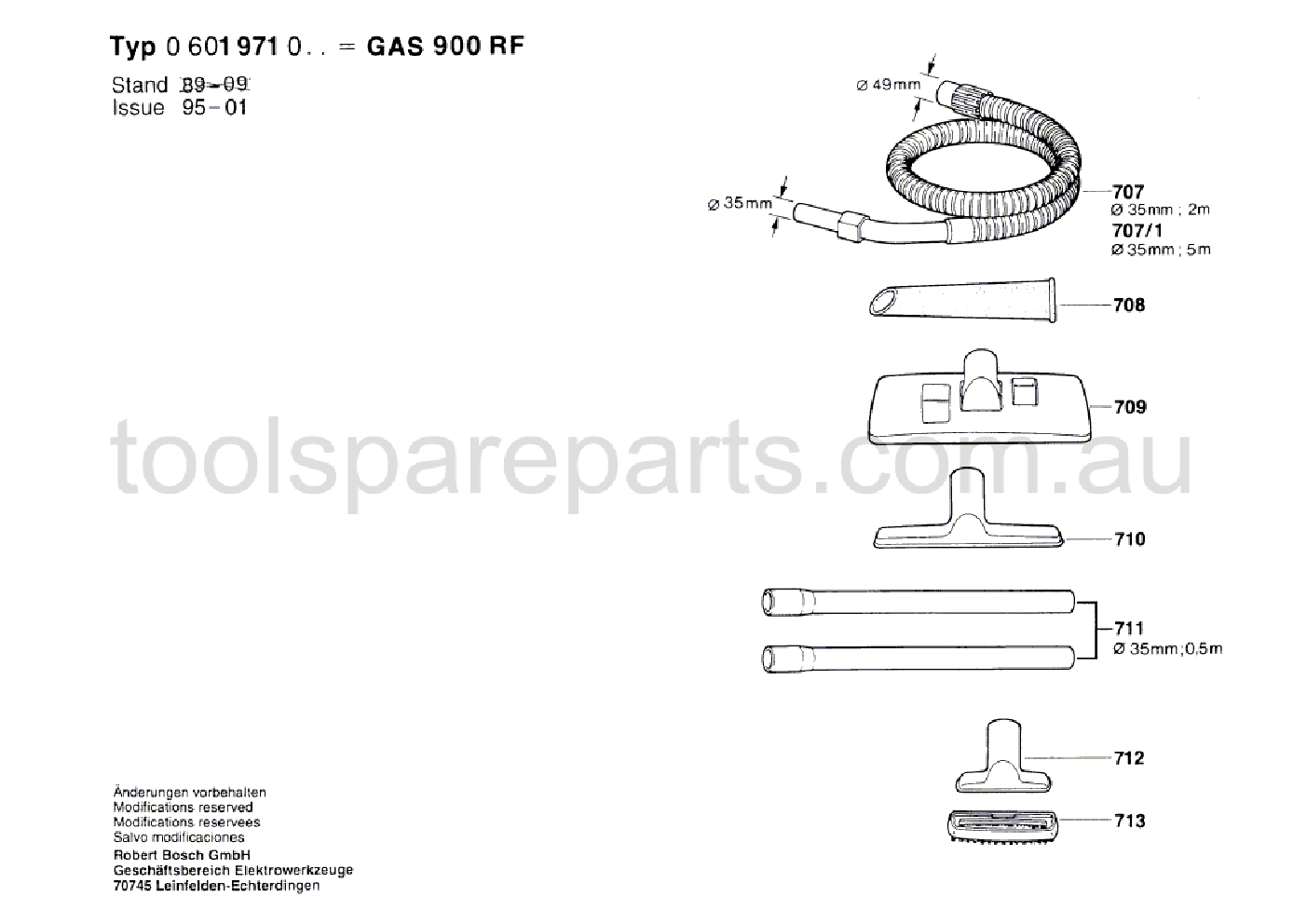 Bosch GAS 900 RF 0601971037  Diagram 3