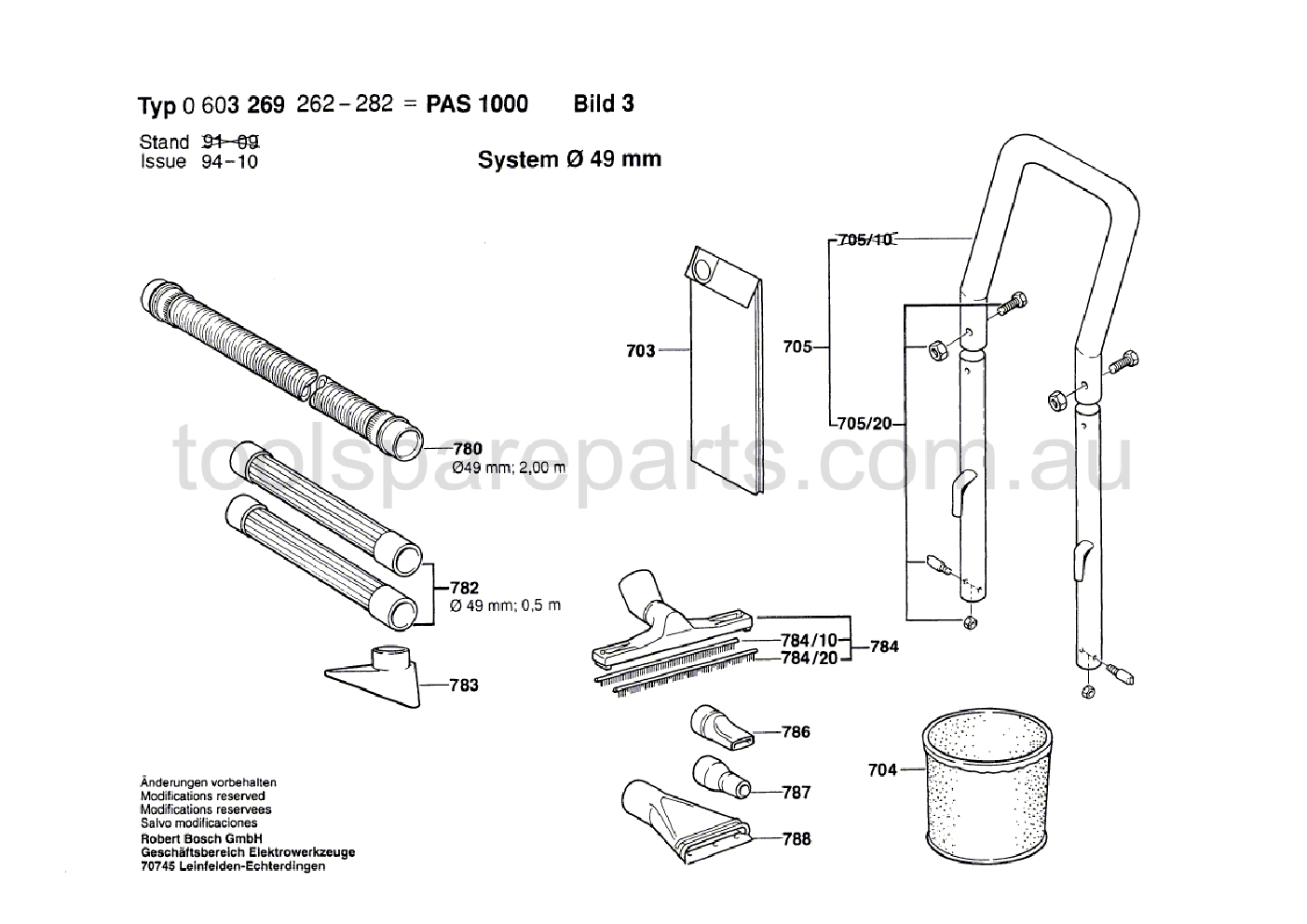 Bosch PAS 1000 0603269277  Diagram 3