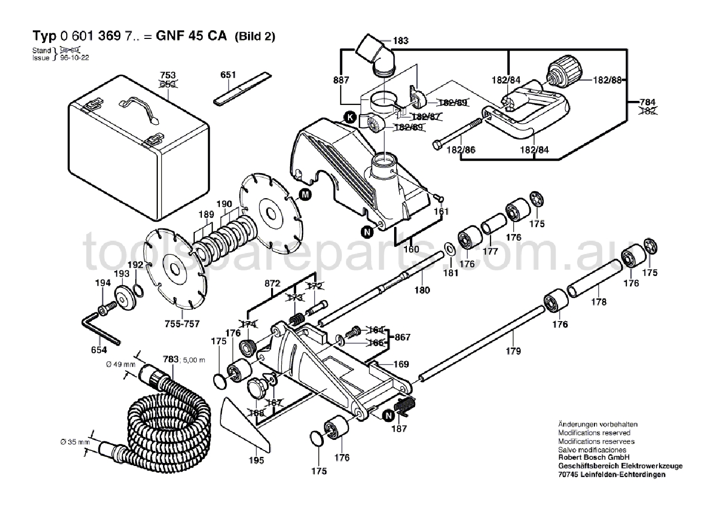 Bosch GNF 45 CA 0601369737  Diagram 2