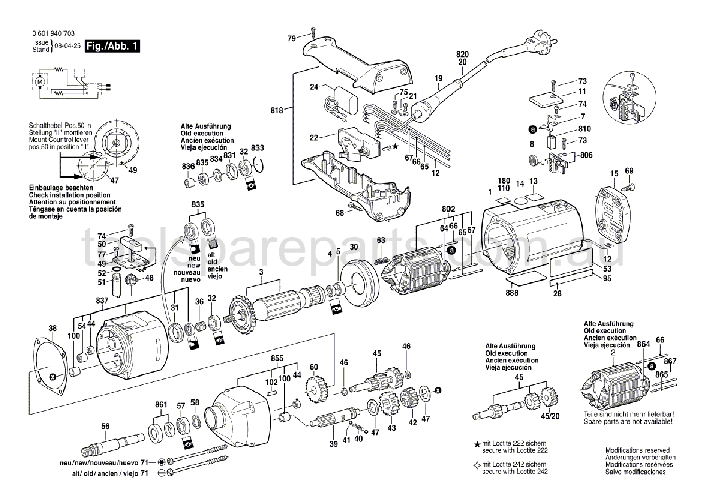 Bosch GRW 11 E 0601940737  Diagram 1