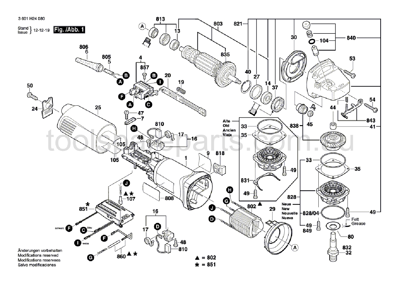 Bosch GWS 1400 C 3601H24241  Diagram 1