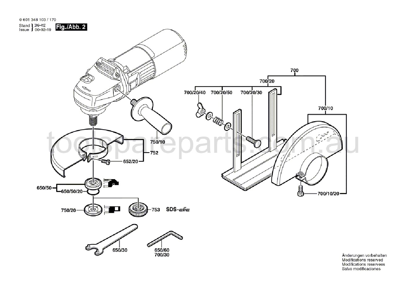 Bosch GWS 7-125 0601348137  Diagram 2