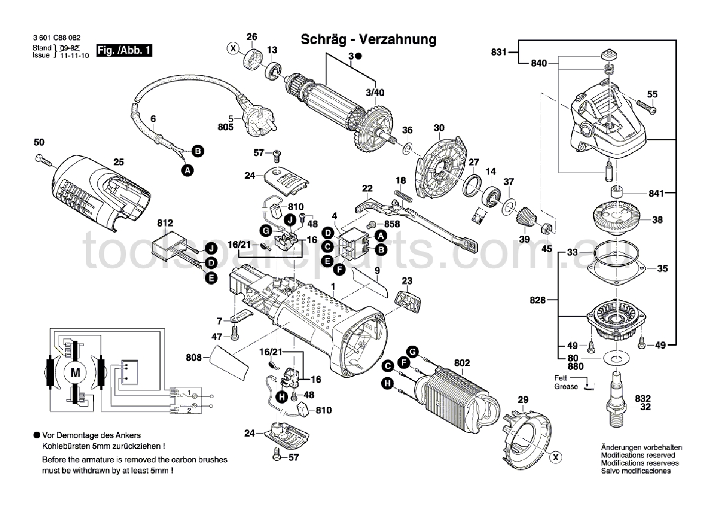 Bosch GWS 7-125 3601C88042  Diagram 1