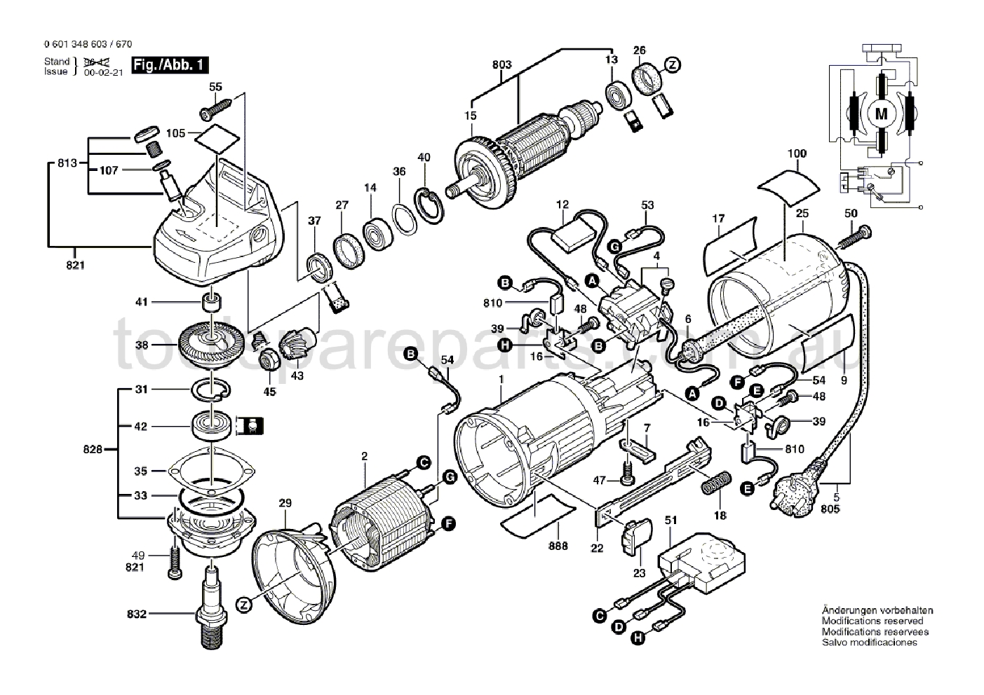 Bosch GWS 9-125 C 0601348637  Diagram 1