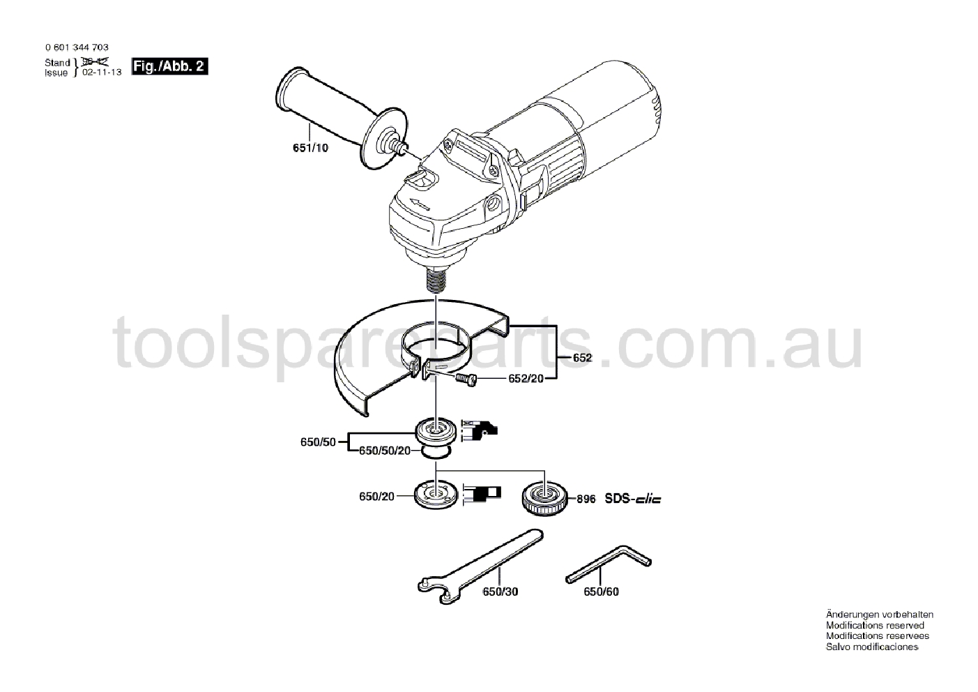 Bosch GWS 9-125 CE 0601344737  Diagram 2